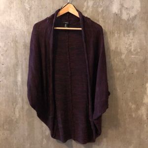 F21 burgundy batwing cardigan